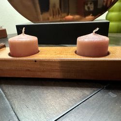 Wooden Tea Light Candle Holder 