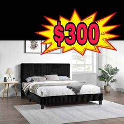 NEW BED FRAME FULL AND  MATTRESS 