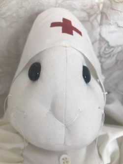 Handmade Bunny Dressed As A Nurse