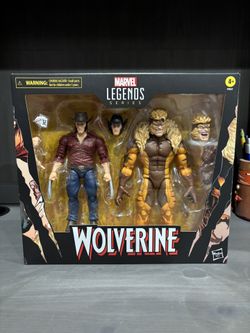 Wolverine 50th Anniversary Marvel Legends Logan and Sabretooth Action Figure Two-Pack