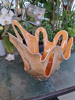 Sculptural Ceramic Art Vase Bowl