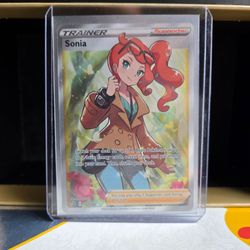 Pokémon Card [No Trades] - Sonia Full Art - 192/192 Trainer Rebel Clash