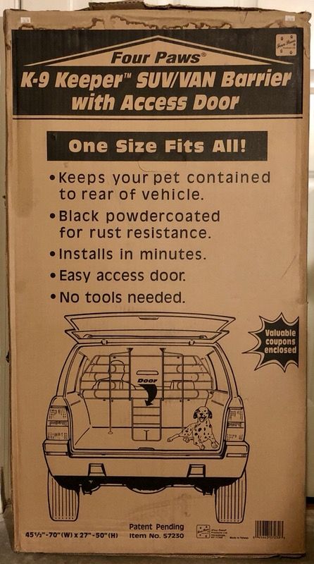 Four Paws K9 K-9 Keeper SUV/Van Barrier w/Access Door