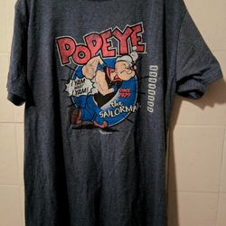 Xl Grey Popeye T-shirt!
