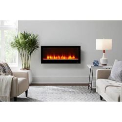 42” Infrared Electric Color Changing Wall Mount Fireplace 
