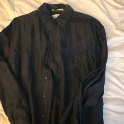 Classic Perry Ellis Silk Dress Shirt