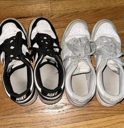 2 Pairs of Nike SB Dunks (Panda and Grey Fog)