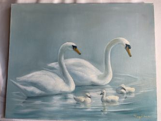 Spectacular Large Oil Painting, Mary Rhoades American 20th Century