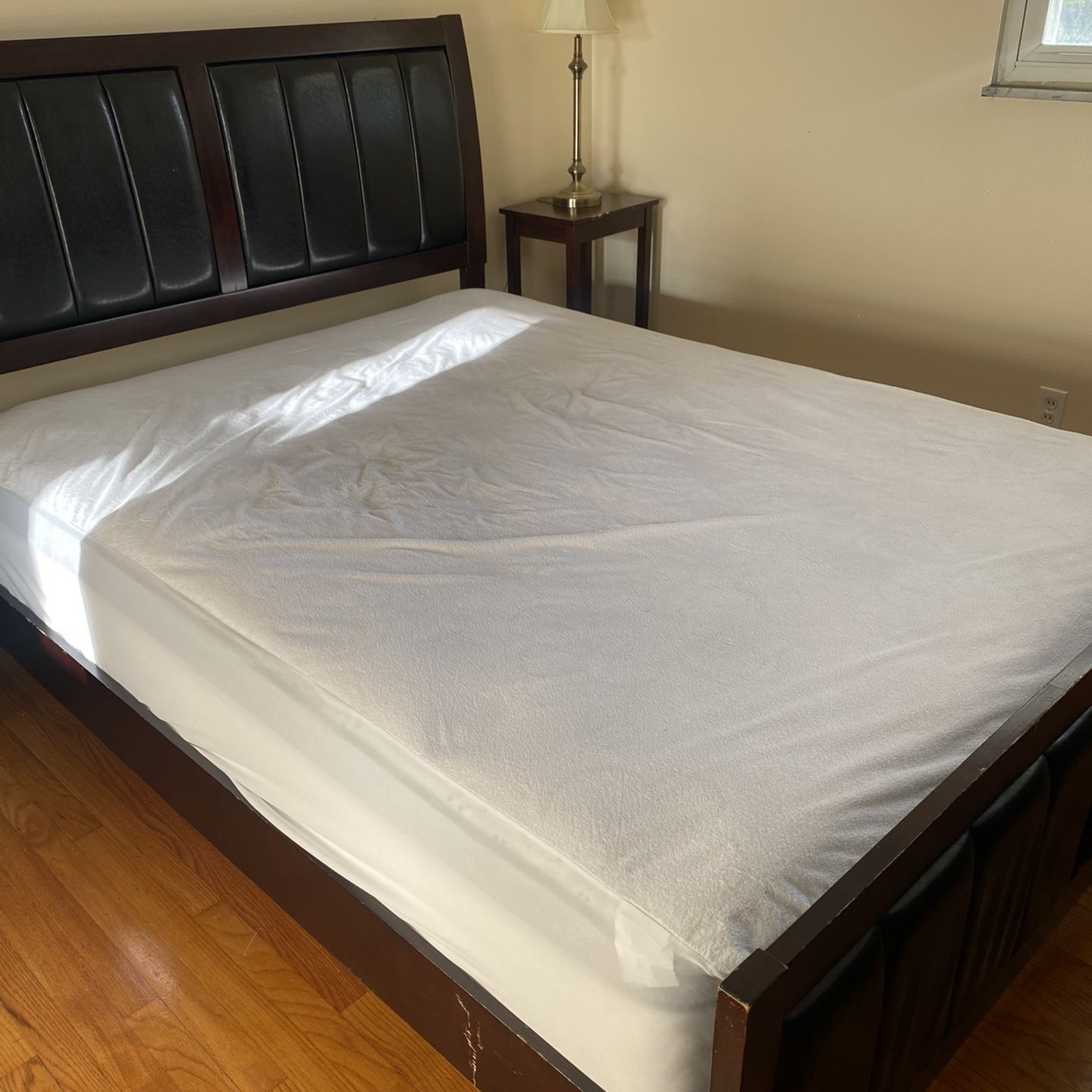Queen size bed frame one night stand up and two