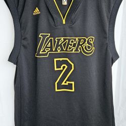 Adidas Derek Fisher Black Jersey Los Angeles Lakers NBA Men's Size M