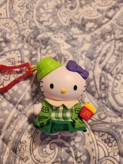Hello Kitty Key Chain Green Scout Vest French Fries McDonald's Sanrio Co Girl
