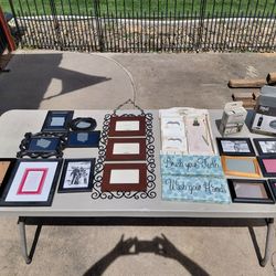 Frames, shower curtain holders, punching bag anchor