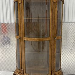 Gorgeous vintage Oak curio cabinet