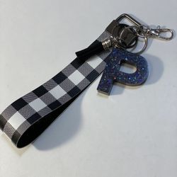 Letter Wristlet Keychain