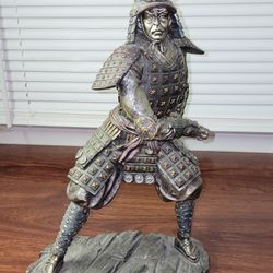 16" samurai ready for battle figurine