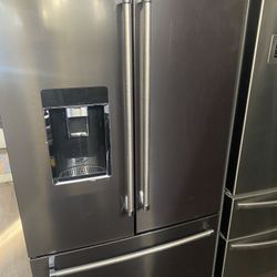 Kitchen Aid French Doors Black Stainless Steel Refrigerator 
