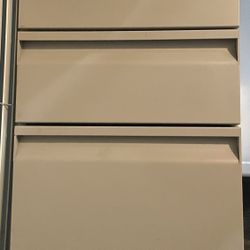 Teknion 3 Drawer Metal Lateral File Cabinet 