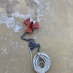 Boat anchor with Galvanized chain