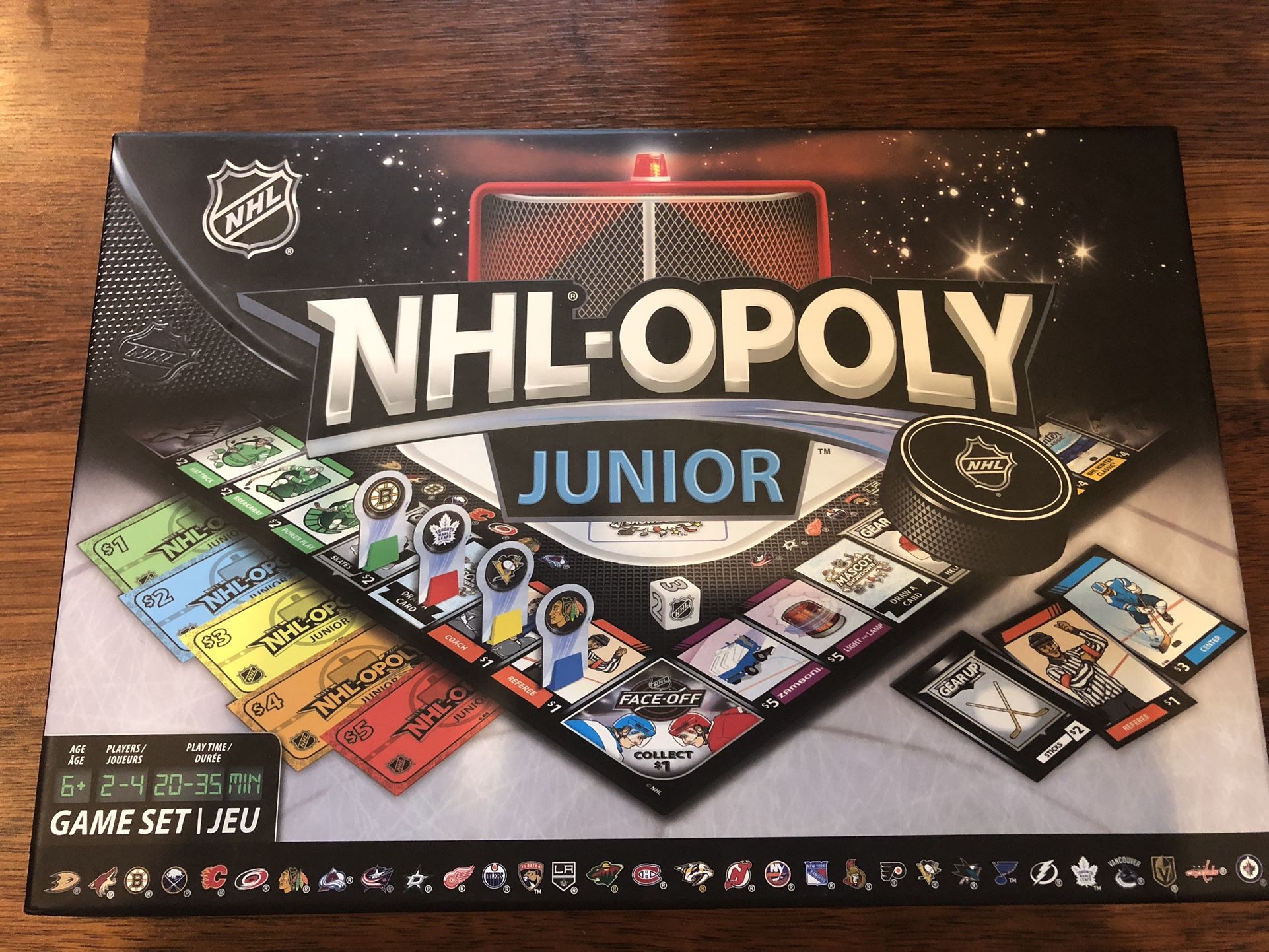 NHL Junior Monopoly Board Game - Excellent Condition