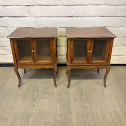Side Tables Cabinets Curio 2pc