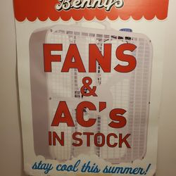 Bennys store Double Sided Window Poster.  