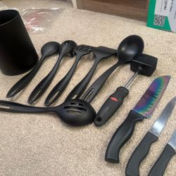 Silicone Cooking Utensil Set,  Kitchen Utensils with Holder for Nonstick Cookware, Heat Resistant Nontoxic Silicone Spatula Set Dishwasher Safe Kitche