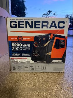 NEW Generac 5,200-Watt Dual-Fuel Portable Inverter Generator - Gas and Propane Compatible - Quiet Operation - Produces Clean, Stable Power - Great for