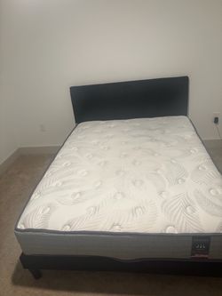 Queen Bed Frame and Mattress