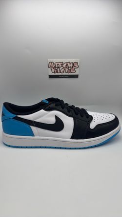 Jordan 1 Retro Low OG Black Dark Powder Blue Sz. 12