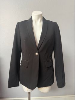 Black Blazer with Gold Buttons
