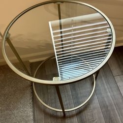 ** Like New - Gold Side Table 