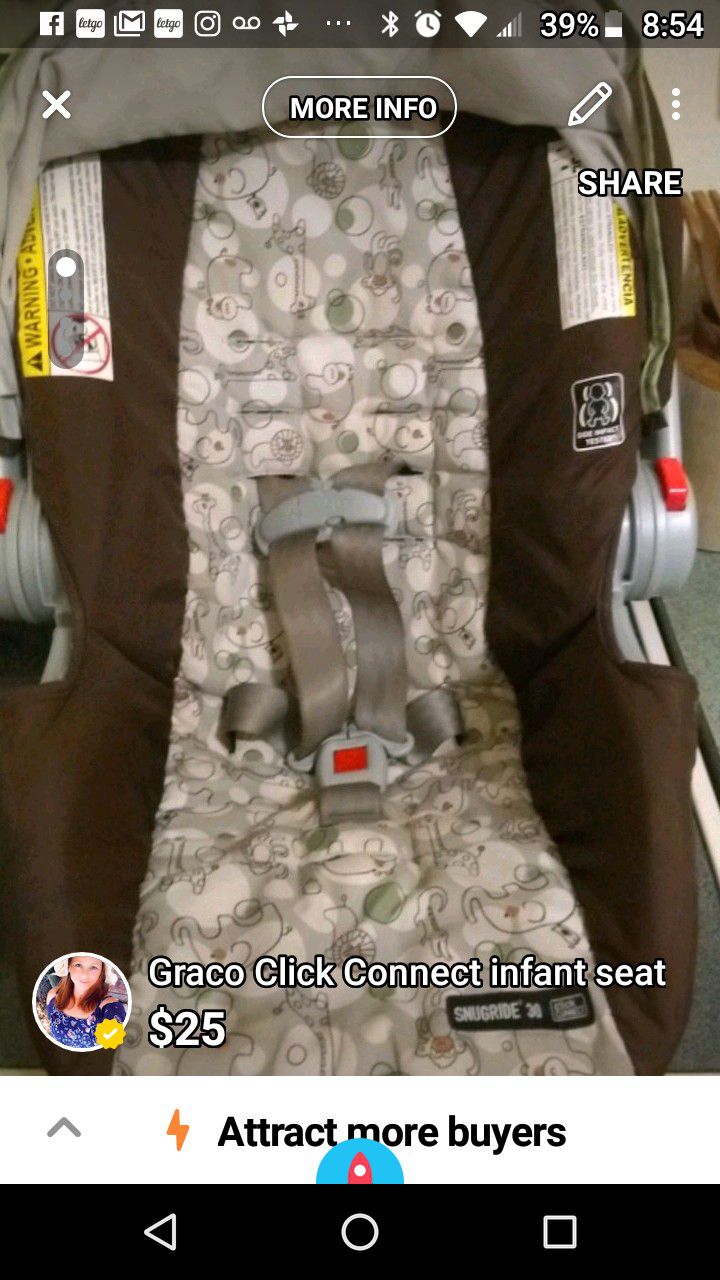 Graco infant car seat with base