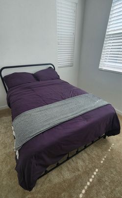 Full size memory foam mattress and frame