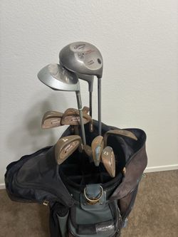 King Tiger Golf Bag with Assorted Clubs