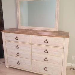 Dresser With Mirror Including A 30-in TV