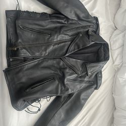 Motorcycle Leather Jack Size Medium 