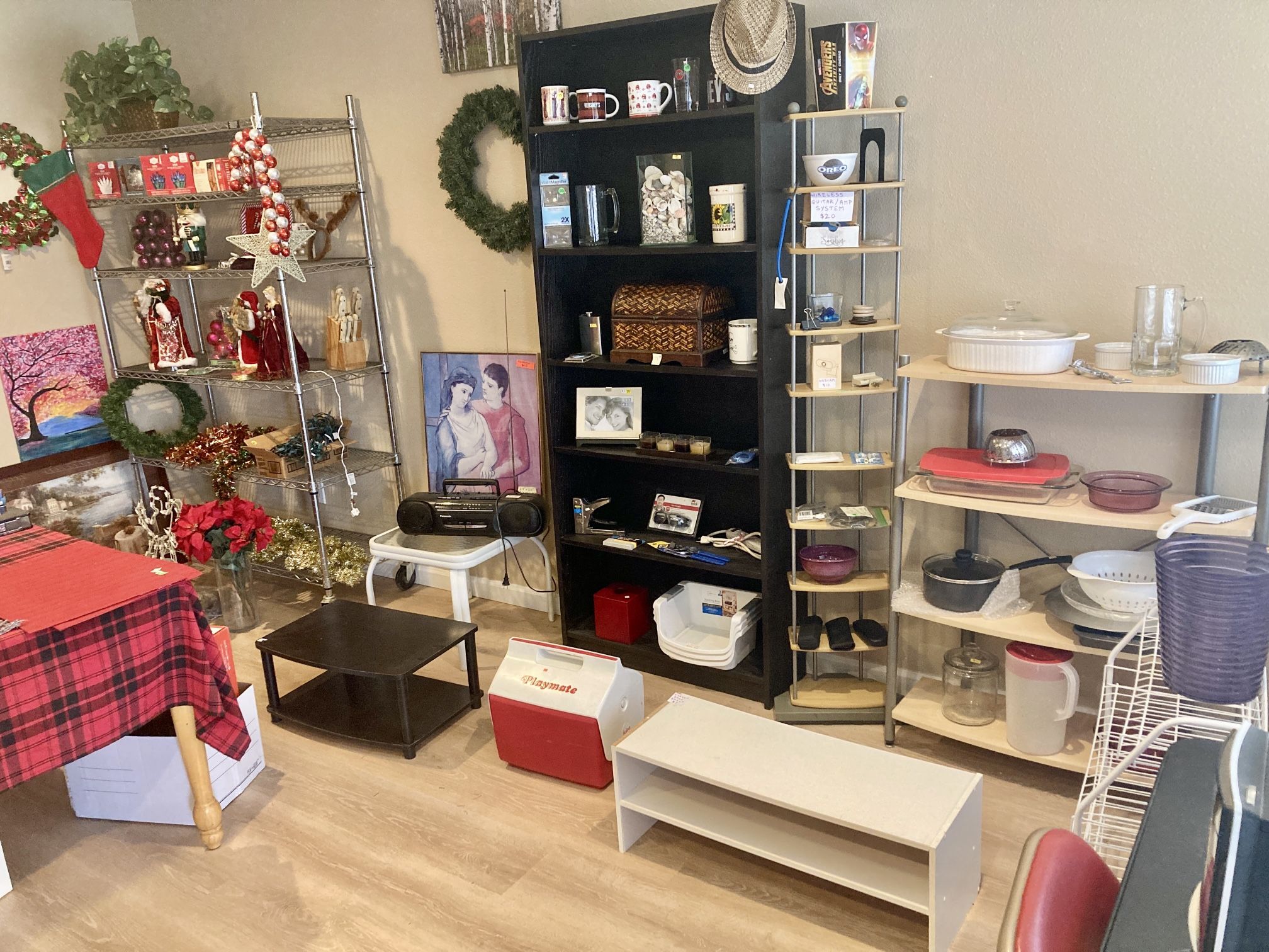 Indoor Yard Garage Moving Sale South Scottsdale Kitchen Christmas Shelves 