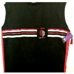 Vintage NBA Portland Trail Blazers Heavy Weight Jersey Sleeve Less Tank Top RARE