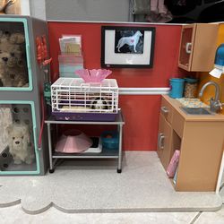 Our Generation Doll Vet Clinic and American Girl Guinea pig/dogs