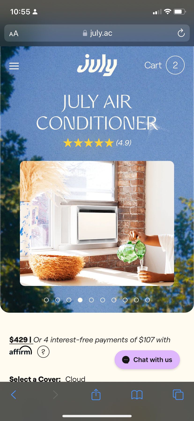 July Standard Small Used One Month, AC Air Conditioner