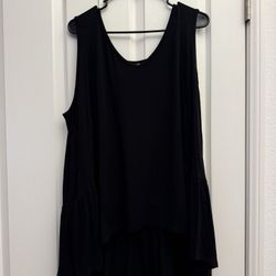 2XL Plus Size Black Shirt Cotton Womens