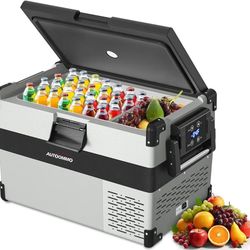 AUTOOMMO 12 Volt Refrigerator, 34 Quarts Car Refrigerator (-4℉~50℉), Portable Car Freezer Fridge with 12/24V DC 100/240V AC Adapter for Camping and Tr