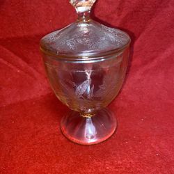 6 Inch x 3.5 Inch Candy Dish With Lid 