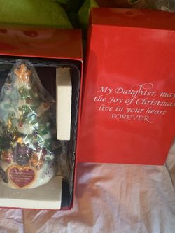 7  1/2” tall Xmas Tree w/lights.