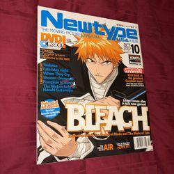 Newtype Magazine USA OCT 2007 VOL 6 #10 BLEACH - W/DVD & POSTER