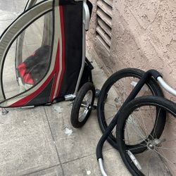 2 Seated Bicycle Trailer Foldable  