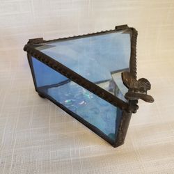 Vintage J. Devlin Hinged Glass Trinket Box