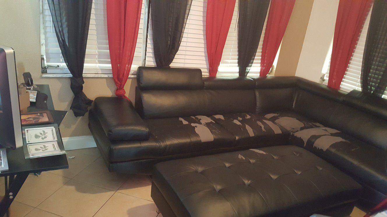 FREE sectional sofa and ottoman
