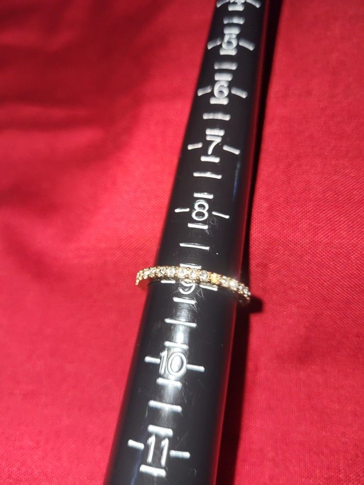 Women's Silvertone Clear Stones Ring