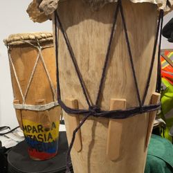2 Colombian Folkloric Wood drums for cumbia.